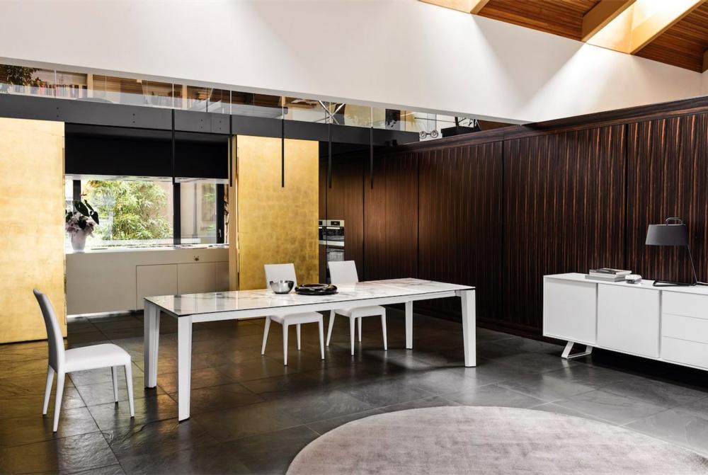 Calligaris Delta Marble Setting Delta Dining Table Marble Top Extension Calligaris Delta Marble Setting Delta Dining Table Marble Top Extension
